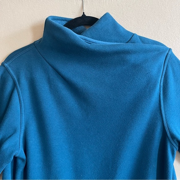 Athleta COZY KARMA MOCK NECK DRESS Teal size Small - Picture 3 of 16